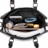 LT1650 - Miss Lulu Textured Leather Look Square Pocket Shoulder Handbag Black LT1650 - Miss Lulu Textured Leather Look Square Pocket Shoulder Handbag Black